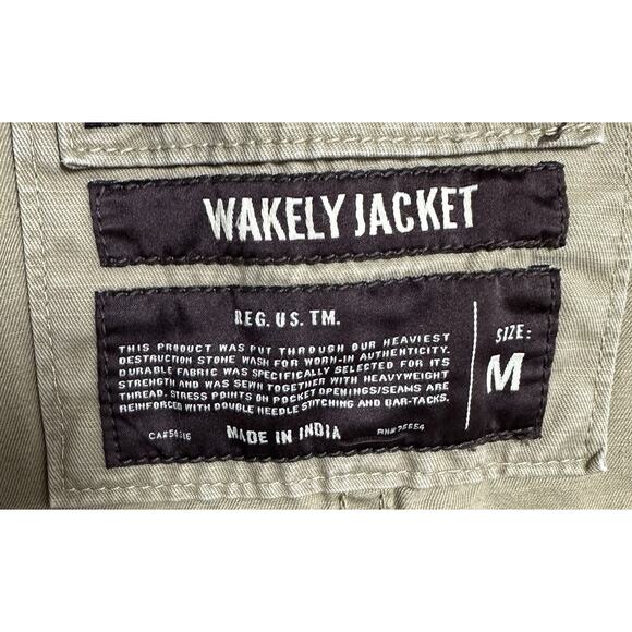 Abercrombie & Fitch Jacket Mens Medium Khaki Wakely Utility Button Up Preppy Y2K - Picture 6 of 11